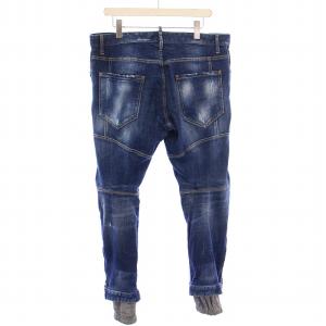 DSQUARED2 TIDY BIKER JEAN レイヤード ダメージ＆リペア デニムパンツ