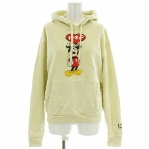 × Disney MFT Col 3 パーカー プルオーバー ミッキーマウス S  薄黄緑 ライトイエローグリーン