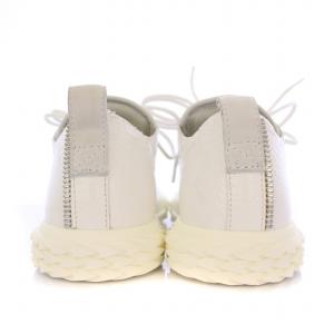 GIUSEPPE ZANOTTI ローカットスニーカー シューズ 厚底 レザー クロコ型押し 41 白 ホワイト /BB