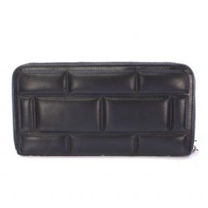 BOTTEGA VENETA 長財布 ラウンドファスナー ブロック パデット ブラック