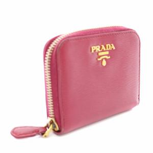 PRADA コインケース 小銭入れ レザー ラウンドファスナー ピンク 1MM268 /YT OH