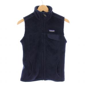 ベスト スタンドカラー ジップアップ ストレッチ ロゴ XS 紺 ネイビー /BB