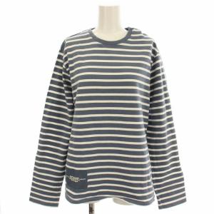 ボーダー カットソー C611C04PF21 長袖 Tシャツ ロンT M 水色 白 /G