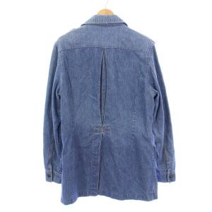 LEE 70s 三角タグ カバーオール デニムジャケット アウター ミドル丈 M-L 青 ブルー /BB