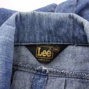 LEE 70s 三角タグ カバーオール デニムジャケット アウター ミドル丈 M-L 青 ブルー /BB