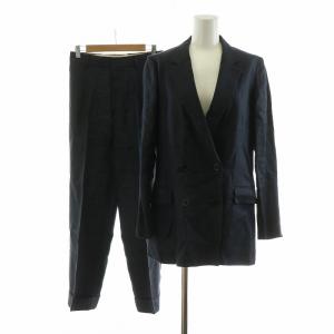 ダブルスーツ セットアップ 2点セット 上下 スラックスパンツ テーパード テーラードジャケット 麻 リネン100％