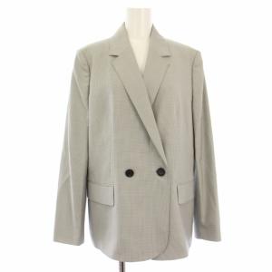 JOSEPH ハウンドトゥーステーラードジャケット パンツスラックス スーツ セットアップ 千鳥格子 42 40 グレー