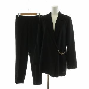 セットアップ ブラックフォーマル シングルスーツ 2点セット 上下 スラックスパンツ テーパード テーラードジャケット