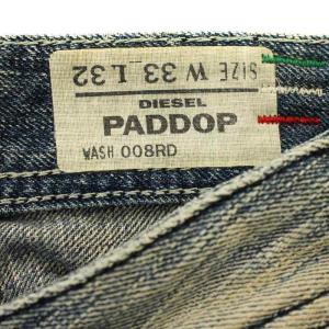DIESEL デニムパンツ PADDOP ダメージ加工 ジーンズ ボタンフライ 33 青 ブルー /G