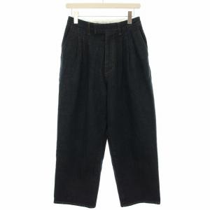 HOMME 23AW デニムパンツ 3タック ワイド スラックス ジーンズ S インディゴ GMS-13080