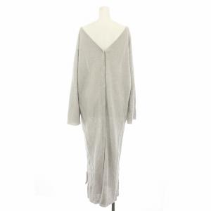 GALLARDAGALANTE 20SS ワンピース ロング 長袖 ロングカーディガン 2way 麻 リネン タグ付き F ライトグレー