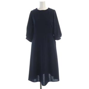 24SS ライトアムンゼンジャージー ワンピース マキシ ロング 五分袖 S2 紺 ネイビー OPW2CM0436