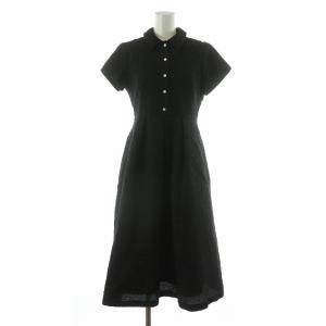 24SS ジャガードドレス ワンピース フレアロング 半袖 S2 ブラック OPW2CM0944 /NQ