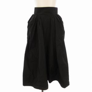 フレアスカート ロング 36 黒 ブラック /EE