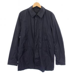 ナイロンジャケット ステンカラー アウター ミドル丈 フード 50 紺 ネイビー /BB