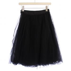 René チュールスカート ひざ丈 34 黒 5744100 /BM