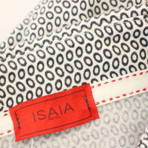 ISAIA 半袖 シャツ 総柄 ドット S 白 黒 /G