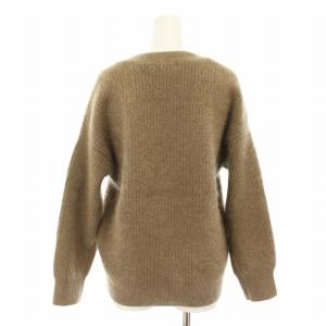 STUNNING LURE ラクーンカーディガン ニットカーディガン Vネック 長袖 ラクーンファー S ベージュ 21A111-036