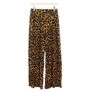 Col Pierrot 24SS レオパード ベロアパンツ 36 ブラウン