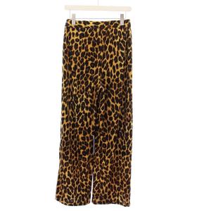 MUSE de Deuxieme Classe Col Pierrot 24SS レオパード ベロアパンツ 36 ブラウン