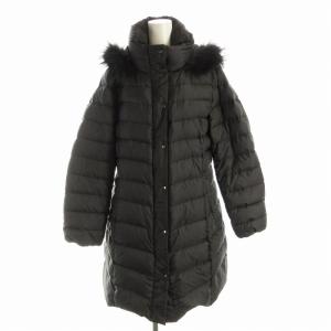 ダウンコート ロング フード ファー 大きいサイズ 50 黒 ブラック CMWWLW0552 /EE