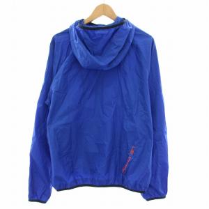 POLO RALPH LAUREN ナイロンジャケット ジップアップパーカー アウター ビッグポニー ロゴ刺繍 L 青 ブルー 白 ホワイト