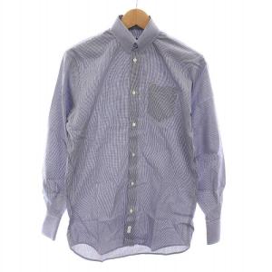 シャツ チェック 長袖 46 青 S71DL0607 /YM