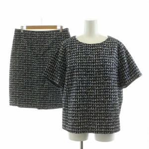 セットアップ 2点セット タイトスカート 半袖カットソー ひざ丈 48 ブラック ブルー CBLWWCA0201