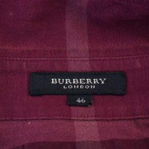 BURBERRY LONDON シャツ ブラウス B2M82-219-36 チェック 長袖 46 紫 パープル /G