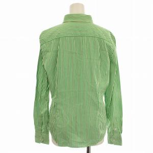 RALPH LAUREN シャツ ストライプ ブラウス 長袖 5 緑 グリーン /G