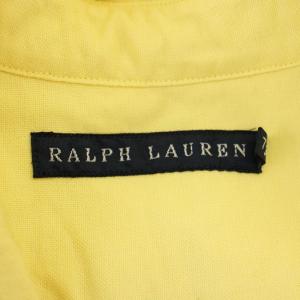 RALPH LAUREN シャツ ビッグポニー ブラウス 長袖 ボタンダウン 7 黄色 イエロー /G