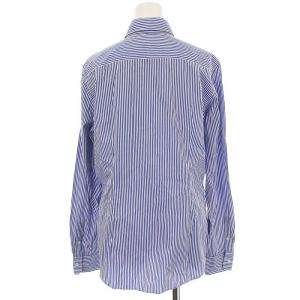 RALPH LAUREN ストライプ シャツ ブラウス 長袖 14 青 ブルー /G