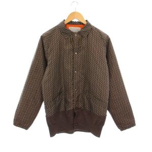 12AW ニット切替 コーチジャケット ブルゾン 中綿 1 ブラウン 12WCM-G03107 /YM