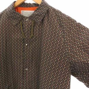 kolor 12AW ニット切替 コーチジャケット ブルゾン 中綿 1 ブラウン 12WCM-G03107 /YM