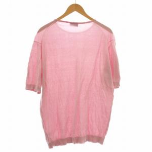 JOHN SMEDLEY 半袖 ニット コットン Tシャツ カットソー XL ピンク /G