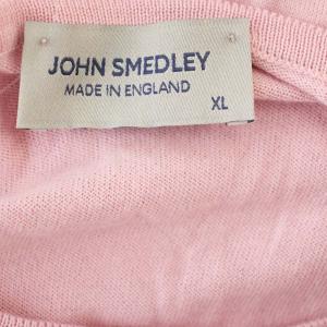JOHN SMEDLEY 半袖 ニット コットン Tシャツ カットソー XL ピンク /G