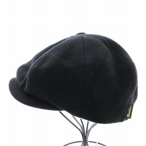 Borsalino キャスケット 帽子 ウール 62 黒 ブラック /KU