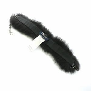 S Max Mara マフラー ショール ティペット フォックスファー F ブラック 95860219 /NQ