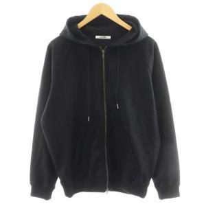 ×BEAMS 別注 ウールジャージー ジップフーディ パーカー ジップアップ 5 黒 ブラック SL9W-T810