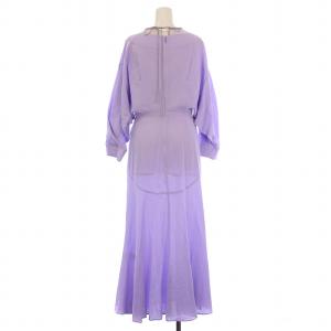 Mame Kurogouchi Crepe Wide Neck Classic Dress
