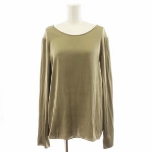 23AW R’IAM サテンブラウス シャツ 長袖 カーキ 23051922601030 /AN39