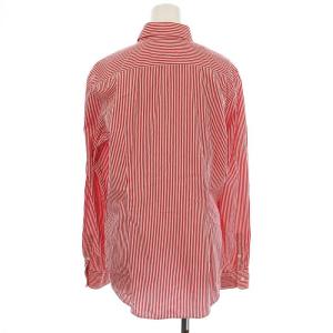 RALPH LAUREN ストライプ シャツ ブラウス 長袖 14 赤 レッド /G
