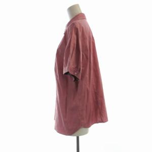 BURBERRY LONDON シャツ ブラウス ロゴ 刺繍 半袖 48 ピンク FEB64-356-18 /RO