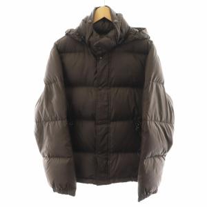 ダウンジャケット フード アウター L 茶 ブラウン JR-RL-LW0740 /AN37