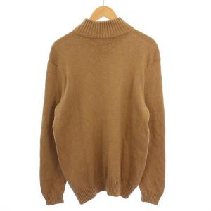 POLO RALPH LAUREN ニット セーター 長袖 ハーフジップ ハイネック ロゴ刺繍 M キャメル 1813318LHZM /BM