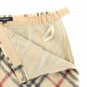 BURBERRY LONDON スカート ロング ミモレ フレア ノバチェック 13 ベージュ 黒 ブラック 赤 レッド FXB41-091