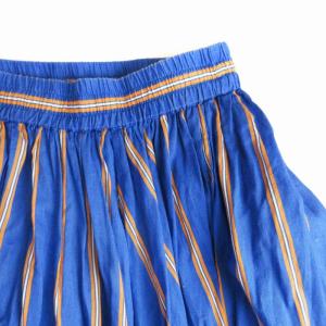 UNITED ARROWS フレアスカート マキシ ロング ストライプ 36 青 ブルー オレンジ 1524-199-4623 /RO