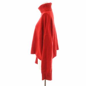 EVERYDAY I LIKE 23AW Cropped タートルネック プルオーバー ニット セーター 長袖 カシミヤ混 赤 レッド