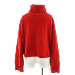 EVERYDAY I LIKE 23AW Cropped タートルネック プルオーバー ニット セーター 長袖 カシミヤ混 赤 レッド