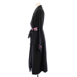 LEONARD fashion ロングコート ブラック